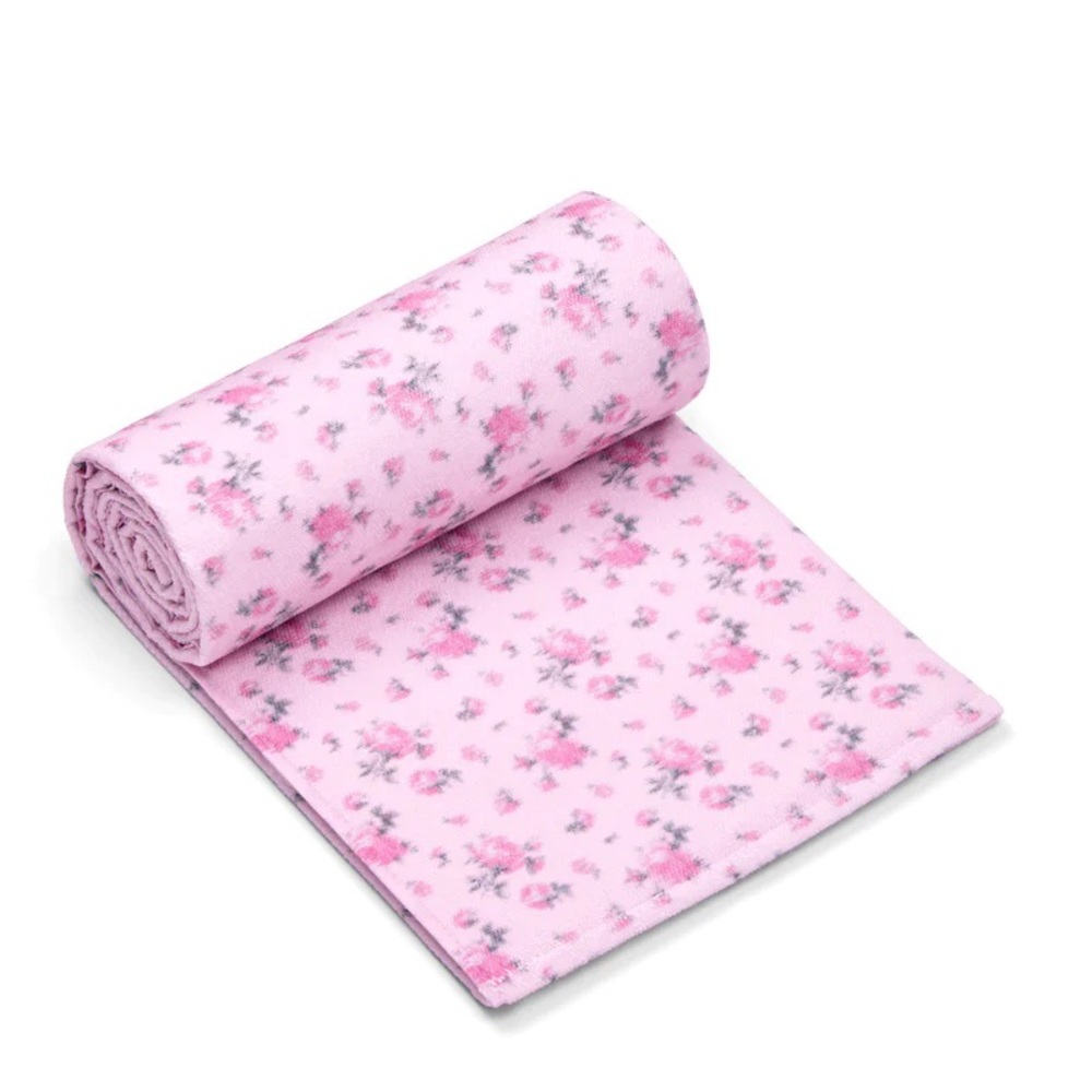 LoveShackFancy beach towel in Pink Seashell